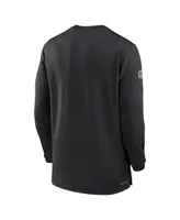 Men's Nike Black Las Vegas Raiders 2023 Sideline Performance Long Sleeve Quarter-Zip Top