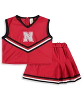 Big Girls Scarlet Nebraska Huskers Two-Piece Cheer Set