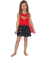 Dc Comics Toddler Girls Wonder Woman Tank Nightgown with Cape