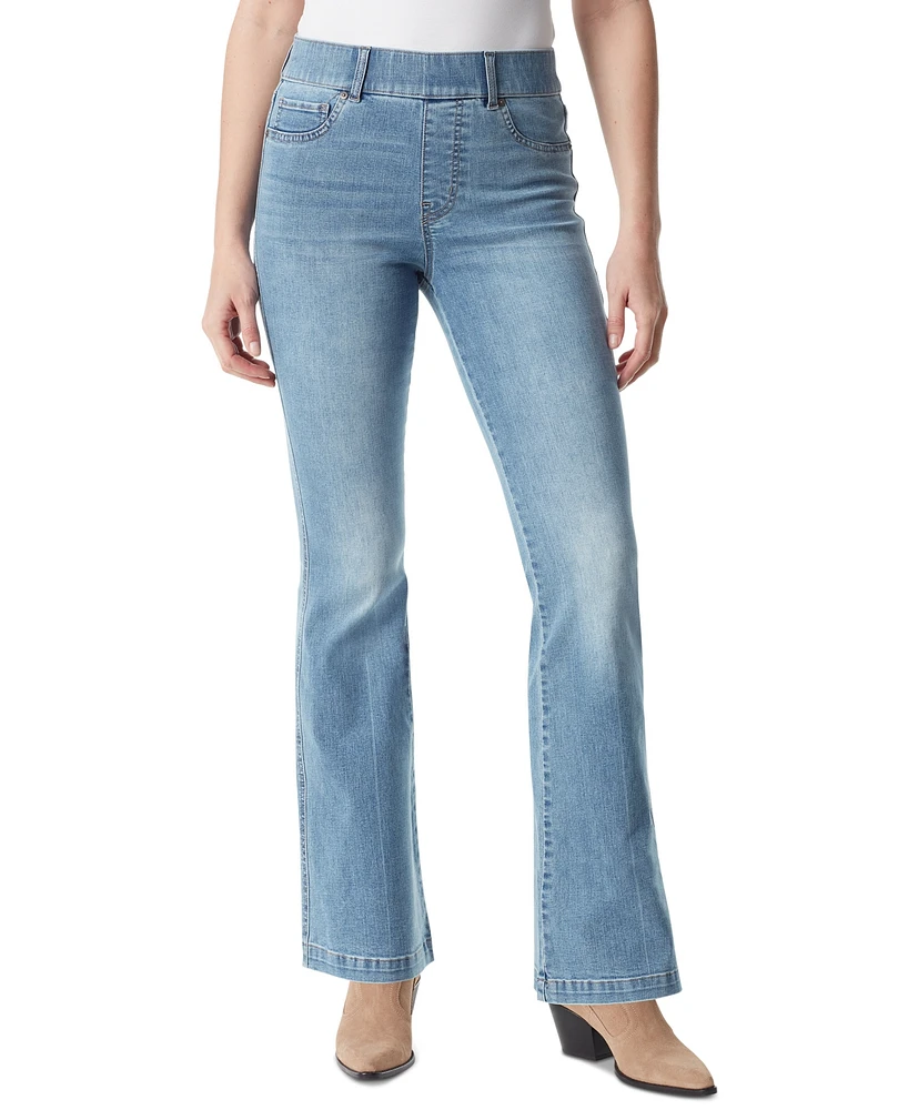 Gloria Vanderbilt Women's Shape Effect Pull-On Flared-Leg Jeans