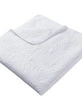 Videri Home Coastal Palm Embroidered 3-Piece Quilt Set