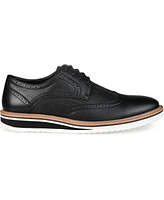 Vance Co. Men's Warrick Wide Width Tru Comfort Foam Wingtip Lace-Up Derby Dress Shoes