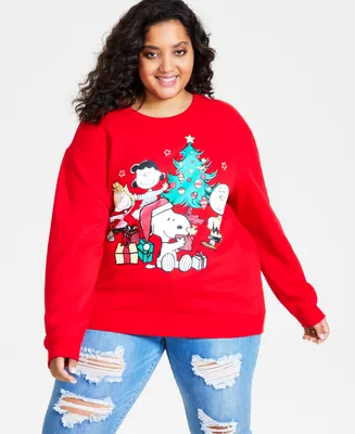 Love Tribe Trendy Plus Size Peanuts Gang Christmas Sweatshirt