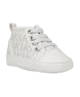 Michael Kors Baby Split Logo Repeat High Top Sneaker Crib Shoes