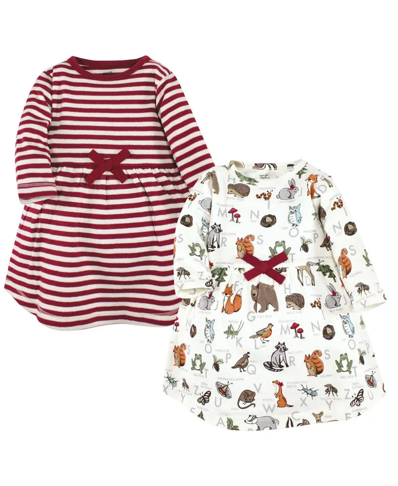 Touched by Nature Baby Girls Organic Cotton Dresses, Woodland