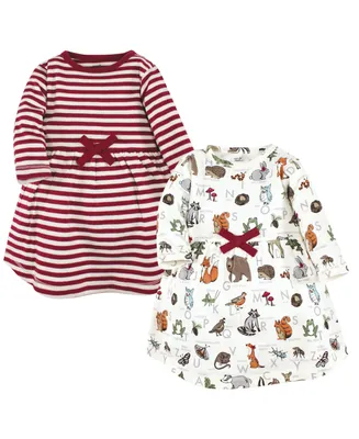 Touched by Nature Baby Girls Organic Cotton Dresses, Woodland