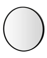 Costway 16''Round Wall Mounted Bathroom Mirror Aluminum Alloy Frame Decor Mirror