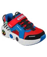 Skechers Little Kids Game Kicks- Gametronics Adjustable Strap Casual Sneakers from Finish Line