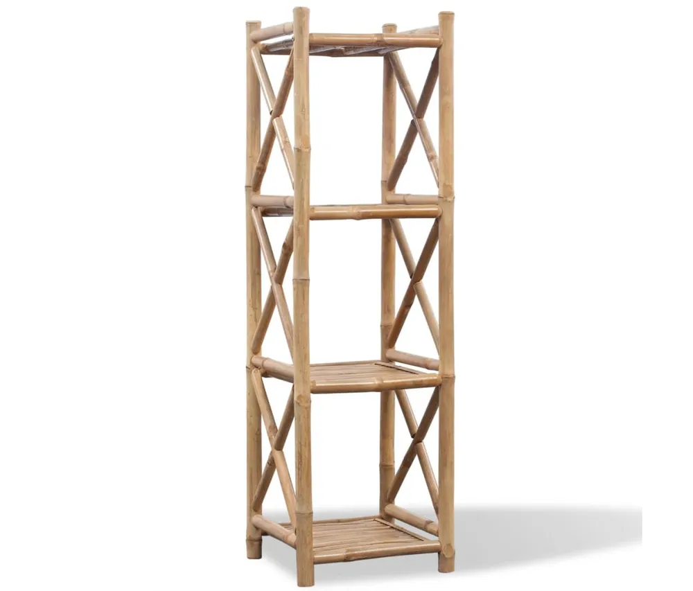 Tier Bamboo Shelf Square