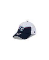 Men's New Era White, Navy Tennessee Titans 2023 Nfl Sideline 39THIRTY Flex Hat