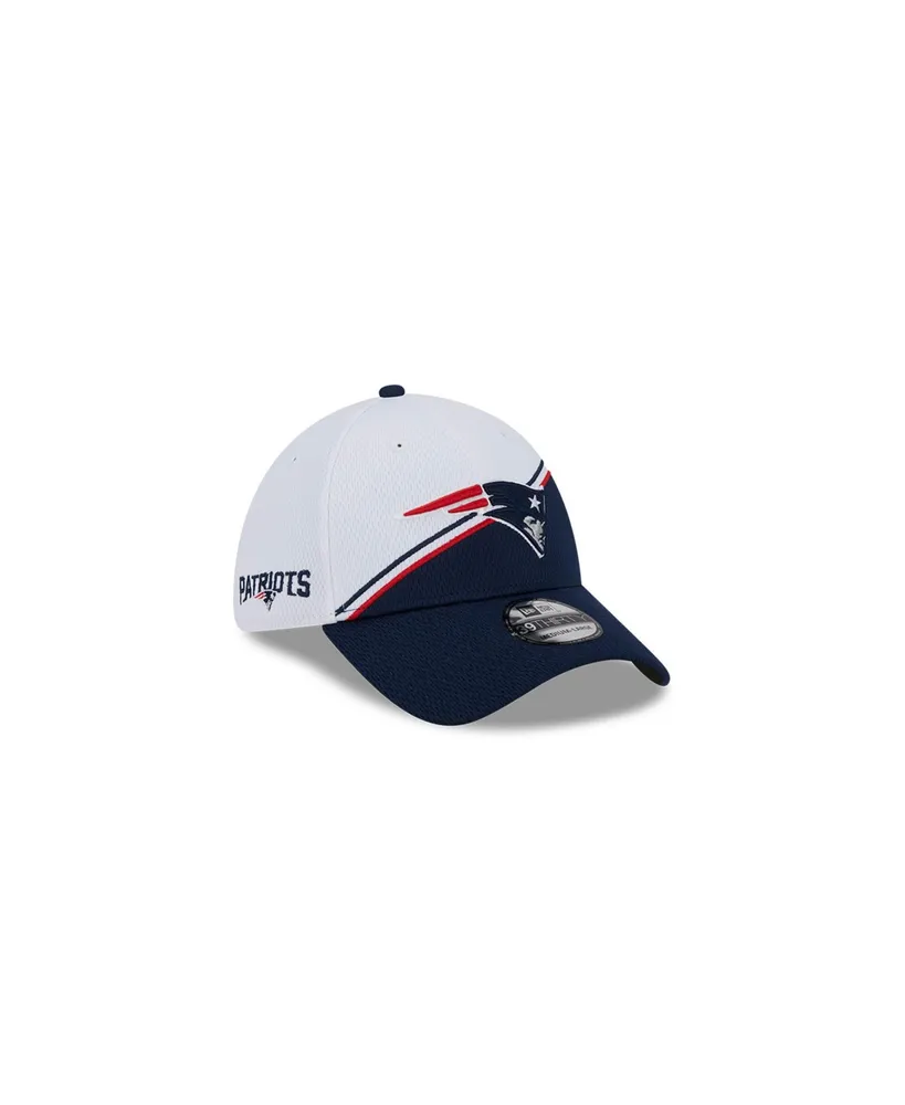Men's New Era White, Navy England Patriots 2023 Nfl Sideline 39THIRTY Flex Hat