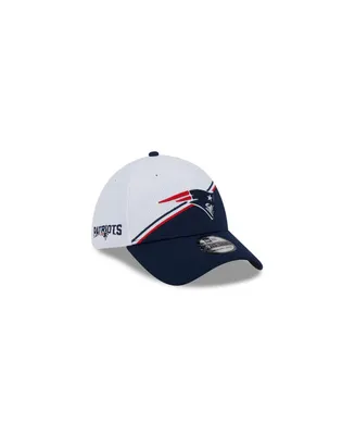 Men's New Era White, Navy England Patriots 2023 Nfl Sideline 39THIRTY Flex Hat