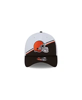 Men's New Era White, Brown Cleveland Browns 2023 Nfl Sideline 39THIRTY Flex Hat