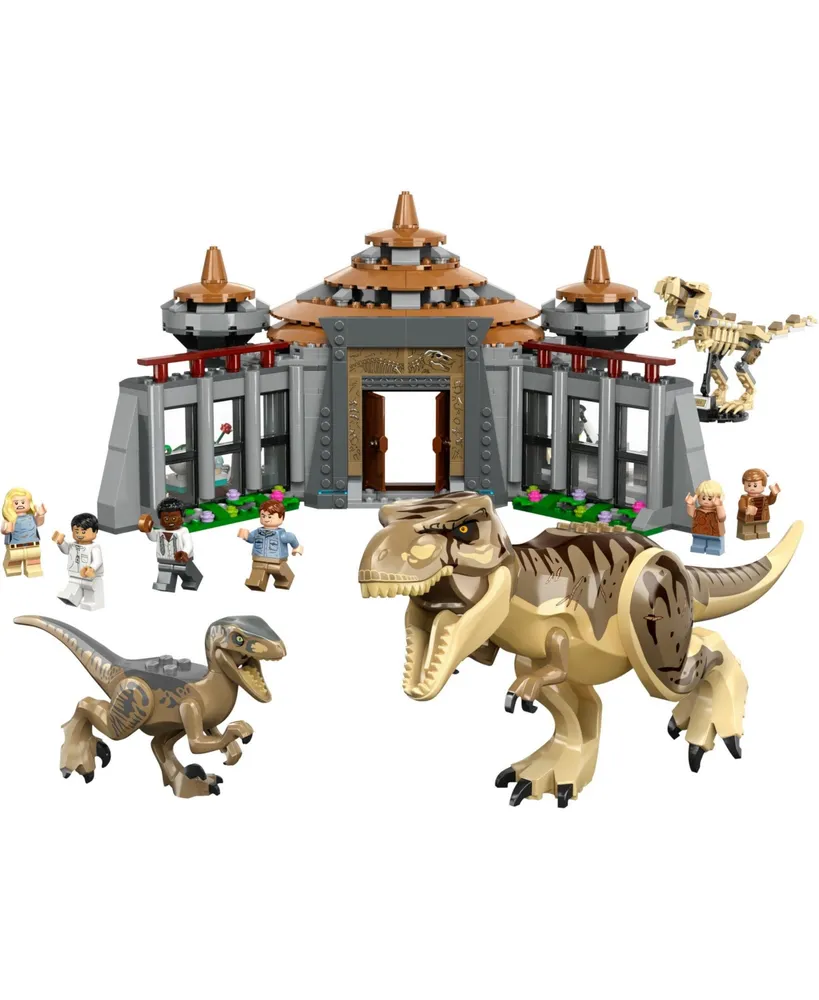 Lego Jurassic Park 76961 Visitor Center and T Rex Raptor Attack Toy Building Set