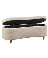 Ink+Ivy Bailey 48"W Boucle Flip Top Storage Bench
