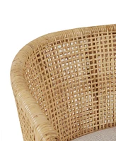 Martha Stewart Collection Playa 25" High Handcrafted Rattan Counter Stool