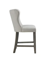 Madison Park Signature Helena 25.5" Fabric Upholstered Counter Stool