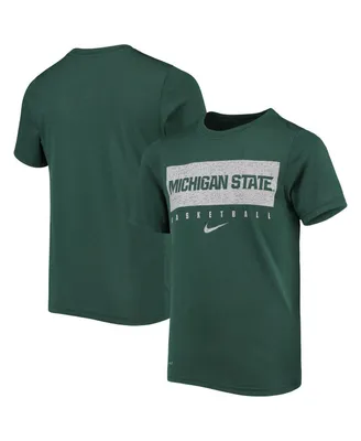 Big Boys Nike Green Michigan State Spartans Legend Basketball Practice Performance T-shirt