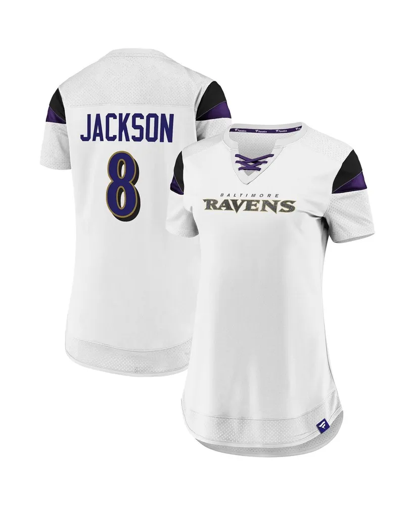 Lamar Jackson Baltimore Ravens Fanatics Branded Women's Player Icon Name &  Number Pullover Hoodie - Purple