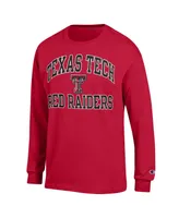 Men's Champion Red Texas Tech Raiders High Motor Long Sleeve T-shirt