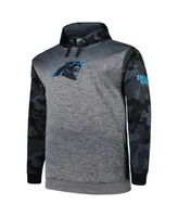 Men's Fanatics Heather Charcoal Carolina Panthers Big and Tall Camo Pullover Hoodie