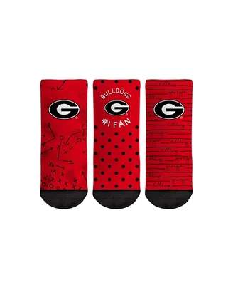 Toddler Boys and Girls Rock 'Em Socks Georgia Bulldogs #1 Fan 3-Pack Crew Socks Set