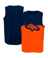 Big Boys Orange, Navy Denver Broncos Revitalize Tank Top