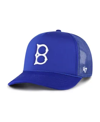 Men's '47 Brand Royal Brooklyn Dodgers Cooperstown Collection Foam Logo Trucker Adjustable Hat