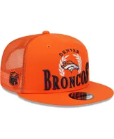 Men's New Era Orange Denver Broncos Collegiate Trucker 9FIFTY Snapback Hat