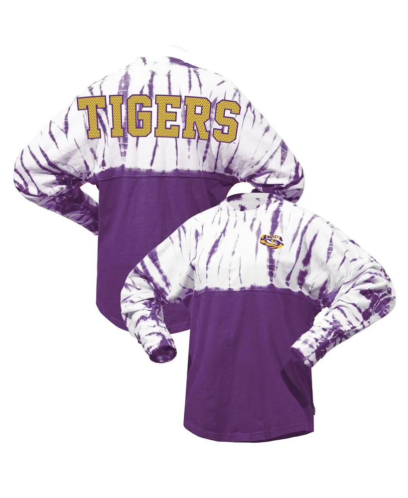 Women's Purple Lsu Tigers Tie-Dye Long Sleeve Jersey T-shirt