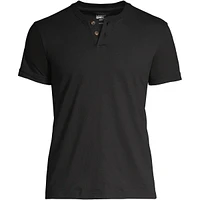 Lands' End Men's Tall Short Sleeve Super-t Henley T-Shirt