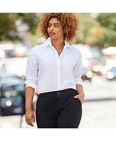Lands' End Women's Plus No Iron Button Front Shirt
