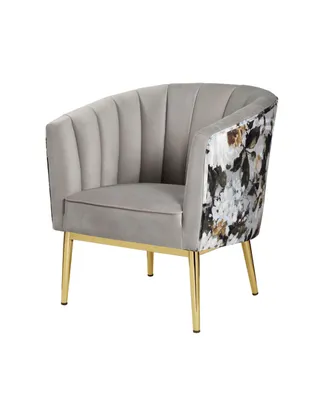 Streamdale Furniture Colla Accent Chair, Velvet & Gold