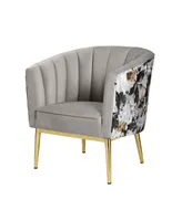 Simplie Fun Colla Accent Chair, Velvet & Gold