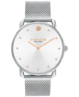 Coach Women's Elliot Silver Stainless Steel Mesh Bracelet Watch 36mm