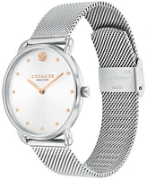 Coach Women's Elliot Silver Stainless Steel Mesh Bracelet Watch 36mm