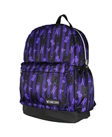 Wednesday Addams Nevermore Dress And Cello Print School Travel Backpack With Faux Leather Bottom