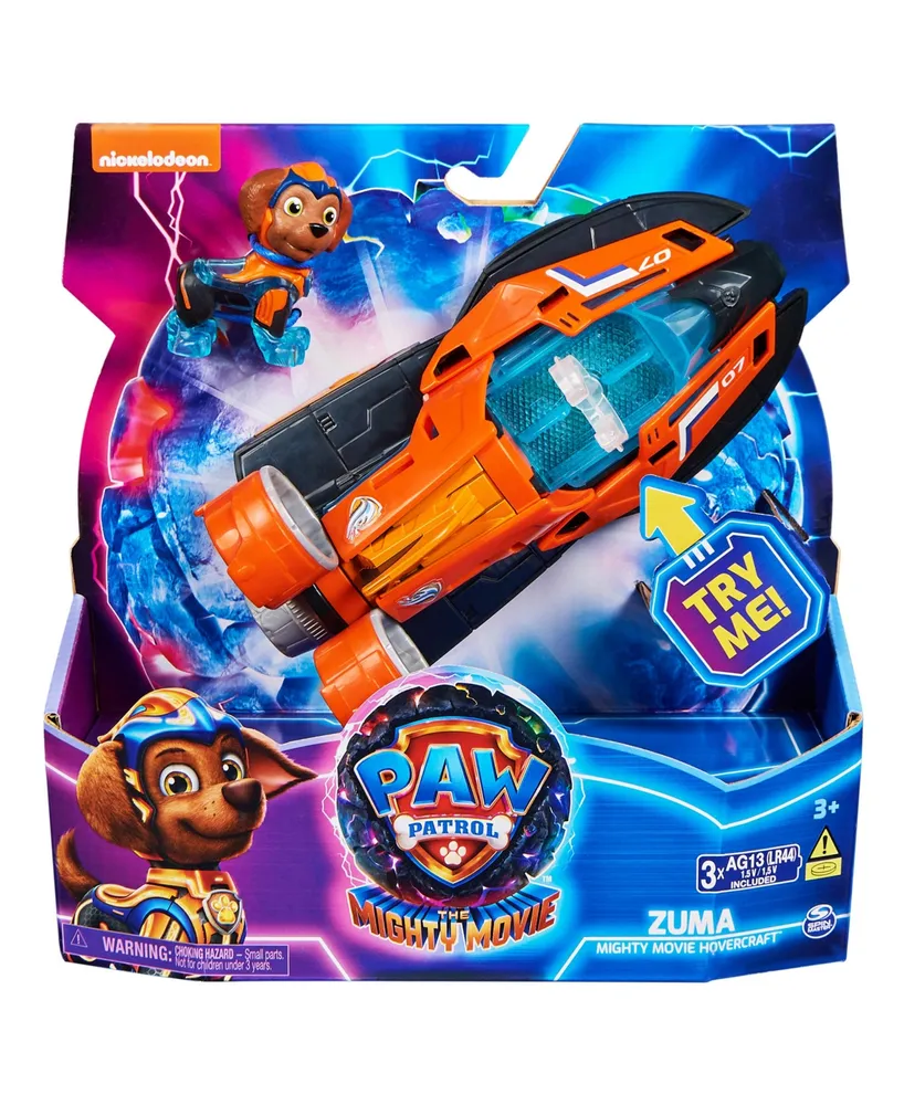 Paw Patrol- The Mighty Movie, Toy Jet Boat with Zuma Mighty Pups Action Figure - Multi