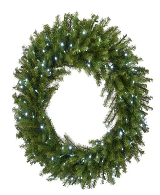 National Tree Company 36" Memory-Shape Norwood Fir Wreath with Led Lights