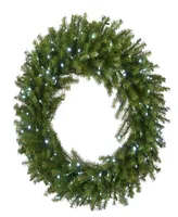 National Tree Company 36" Memory-Shape Norwood Fir Wreath with Led Lights