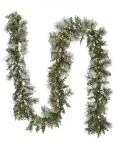 National Tree Company 9' Bristle Garland with Clear Lights