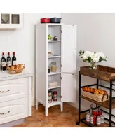 Freestanding Bathroom Storage Cabinet Linen Tower Kitchen Living Room