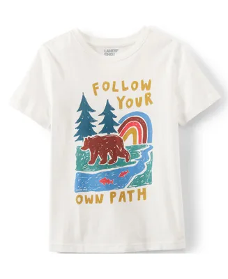 Lands' End Girls Short Sleeve Graphic Tee