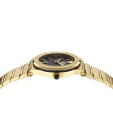 Versace Women's Swiss Greca Logo Gold Ion Plated Stainless Steel Bracelet Watch 38mm