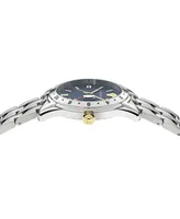 Versace Men's Swiss Greca Time Gmt Stainless Steel Bracelet Watch 41mm
