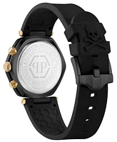 Philipp Plein Men's The Hexagon Chronograph Black Silicone Strap Watch 42mm