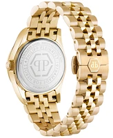Philipp Plein Women's Date Superlative Gold-Tone Stainless Steel Bracelet Watch 38mm