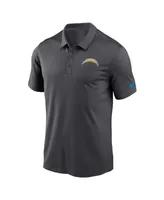 Men's Nike Anthracite Los Angeles Chargers Franchise Team Logo Performance Polo Shirt