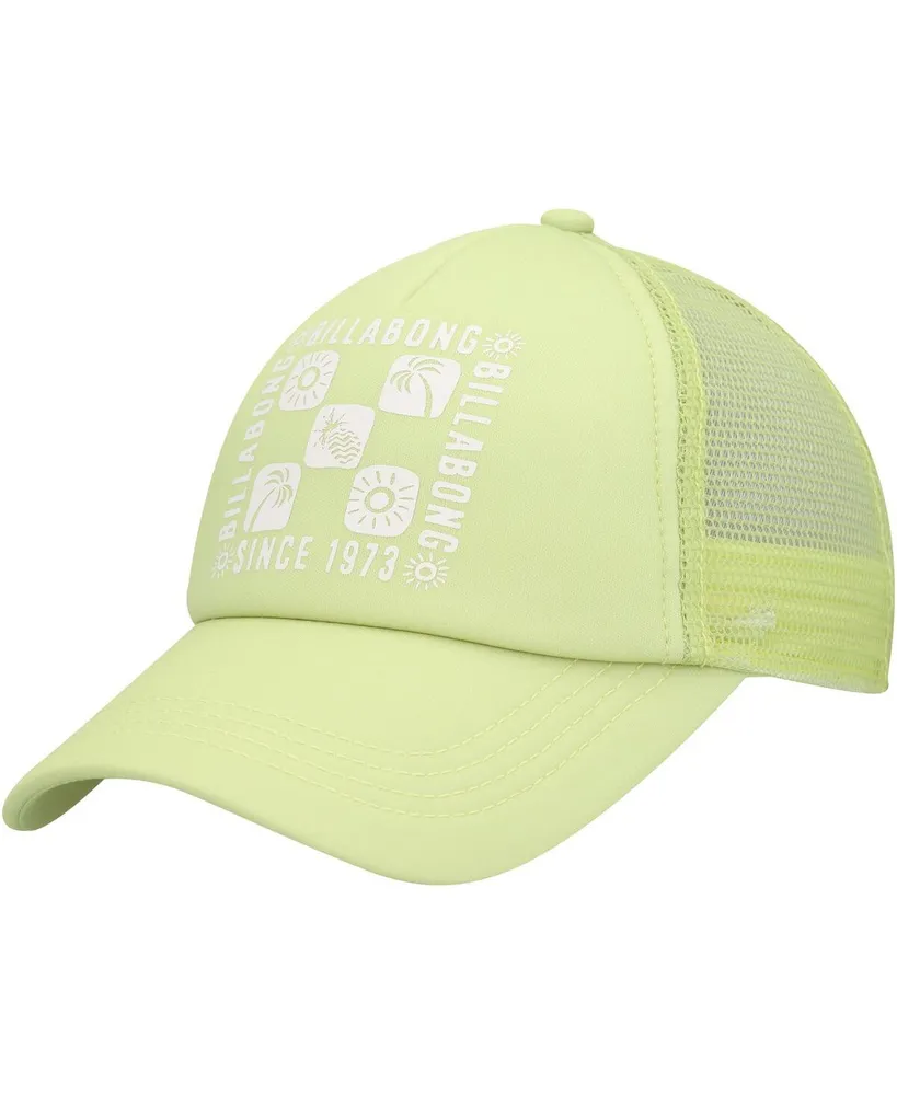 Big Girls Billabong Neon Green Ohana Trucker Snapback Hat