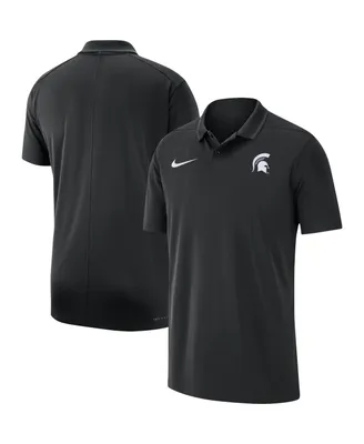 Men's Nike Black Michigan State Spartans 2023 Coaches Performance Polo Shirt